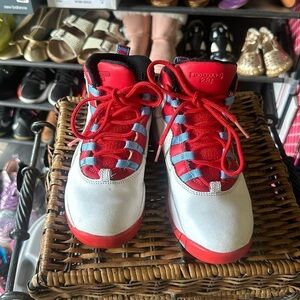 Nike Air Jordan 10 Retro BP 2016 White Red Toddler Size 1C Kids Sneakers